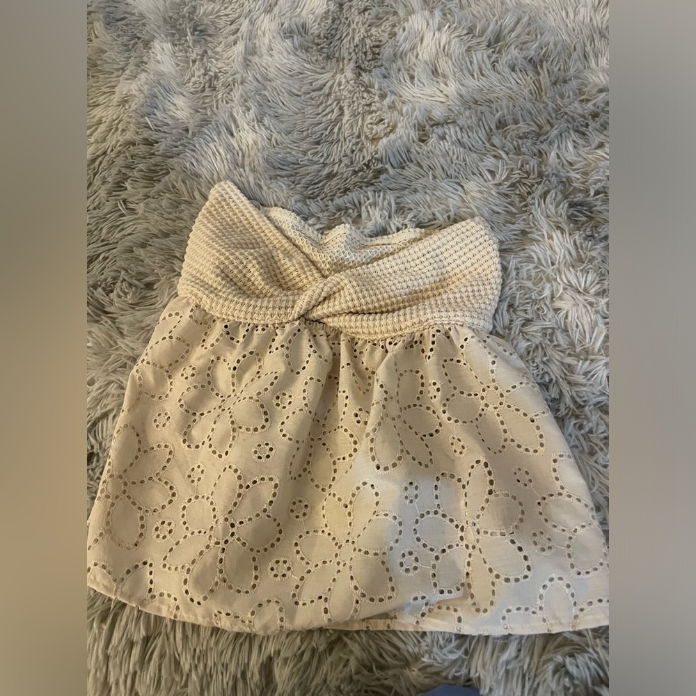 cute tube top and square neck crop top